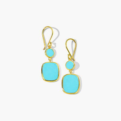 Ippolita Rock Candy Turquoise Small Dot and Square Drop Earrings - Ippolita product