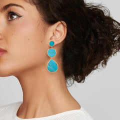 Ippolita Polished Rock Candy Crazy 8's Turquoise Drop Earrings in Yellow Gold