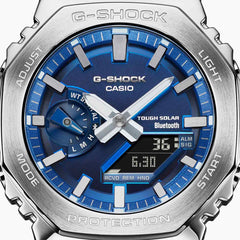 G-Shock Full Metal Navy Blue Dial Watch with Stainless Steel Strap