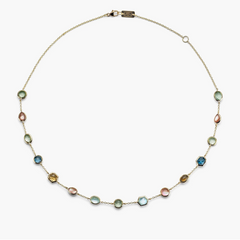 Ippolita Gold Rock Candy 15-stone Gemstone Station Necklace