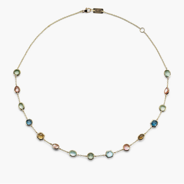 Ippolita Gold Rock Candy 15-stone Gemstone Station Necklace