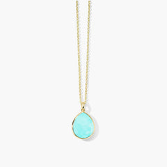 Ippolita Rock Candy Medium Turquoise Teardrop Pendant in 18K Yellow Gold
