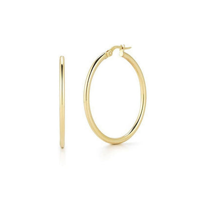 Roberto Coin Yellow Gold 35mm Hoop Earrings - Roberto Coin product