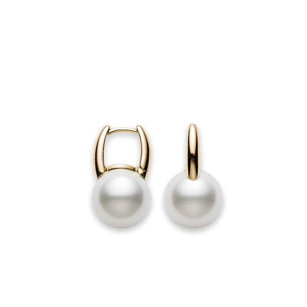 Mikimoto Classic Elegance Yellow Gold South Sea Pearl Earrings
