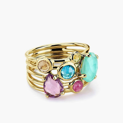 Ippolita Rock Candy Gelato 6-Stone Summer Rain Cluster Ring in 18K Yellow Gold - Ippolita product