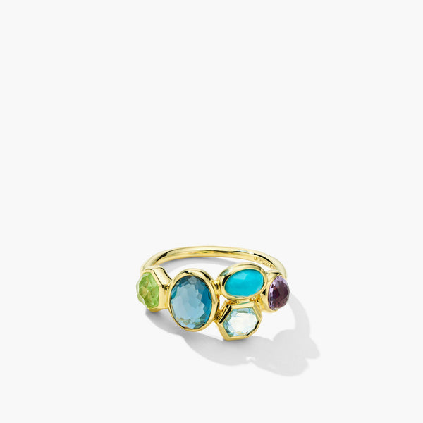 Ippolita Rock Candy Gelato 5-Stone Summer Rain Cluster Ring in 18K Yellow Gold