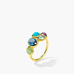 Ippolita Rock Candy Gelato 5-Stone Summer Rain Cluster Ring in 18K Yellow Gold