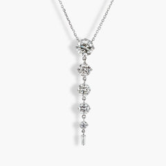 Robert Pelliccia 3 Carat Graduating Diamond Drop Pendant Necklace