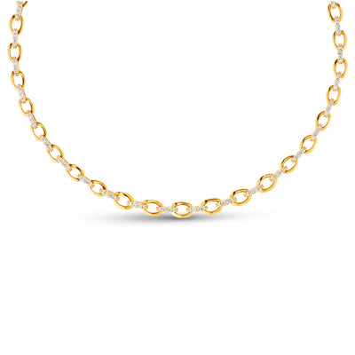 Carbon & Hyde Graduated Oval Link Necklace - Carbon & Hyde product