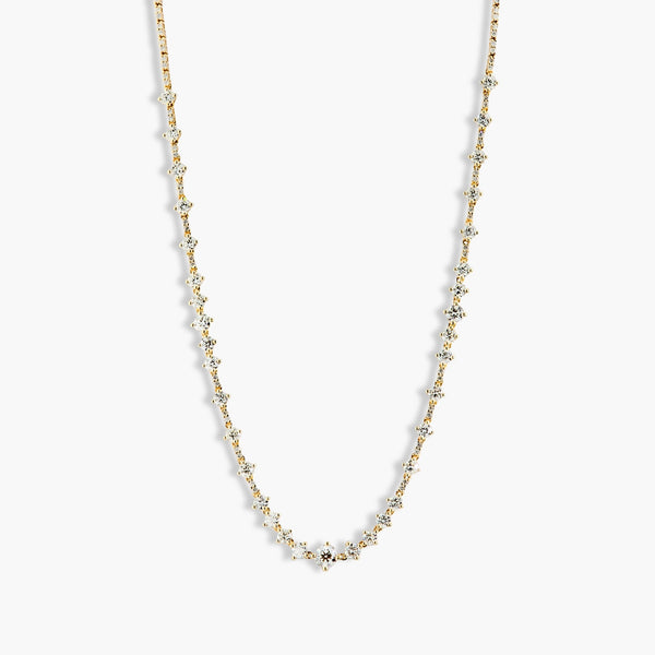 4 Carat Scattered Diamond Tennis Necklace