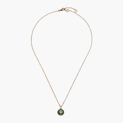 Gucci Interlocking G Necklace in Green Agate