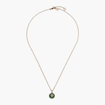 Gucci Interlocking G Necklace in Green Agate - Gucci product