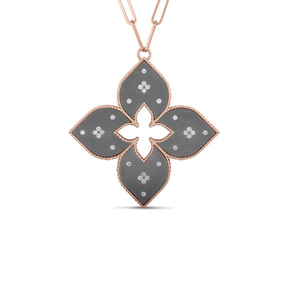 Roberto Coin Venetian Princess Collection Grey Titanium and Gold Pendant with Diamonds - Roberto Coin product