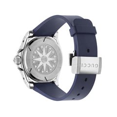 Gucci Dive Blue Dial Black Bezel on Blue Rubber Strap - 40mm