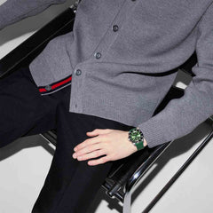 Gucci Dive Green Dial Black Bezel on Green Rubber Strap - 40mm