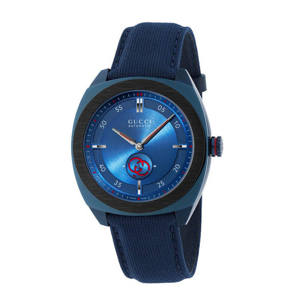 Gucci Interlocking Blue Dial on Blue Rubber Strap - 41mm
