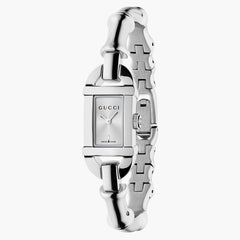 Gucci Bamboo small 22x17mm watch with white index dial, front view