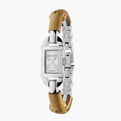 Gucci Bamboo White Dial Bangle Watch - 22mm