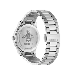 Gucci G-Timeless Iconic Black and Steel Bee Watch – 38mm
