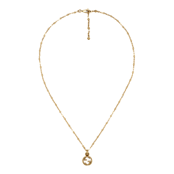 Gucci Interlocking Gold Pendant Necklace