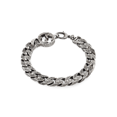 Gucci Interlocking Silver Chain Bracelet