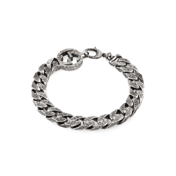 Gucci Interlocking Silver Chain Bracelet