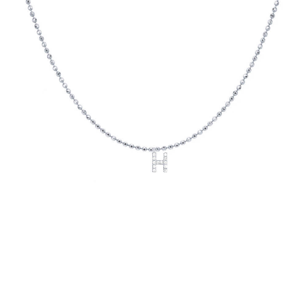 EF Collection Diamond Initial Charm in Yellow gold