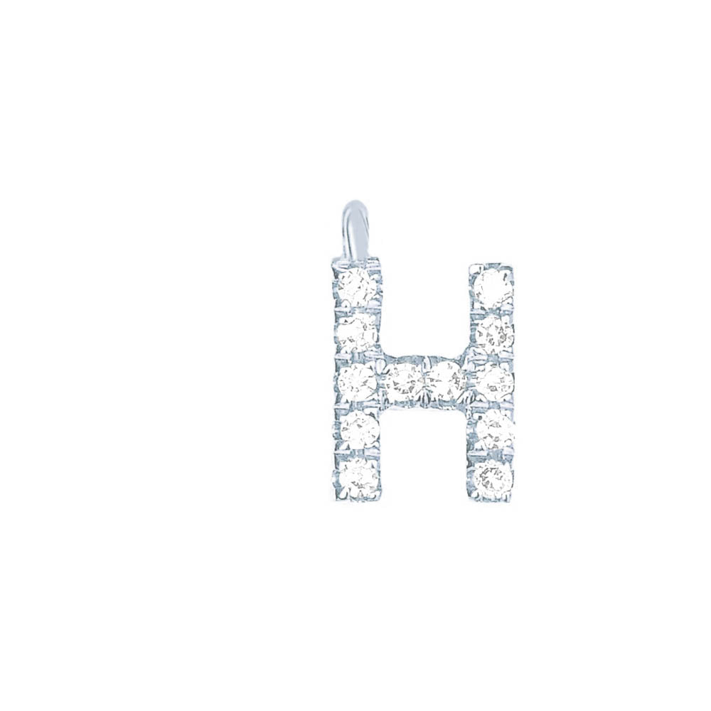 EF Collection Diamond Initial Charm in Yellow gold