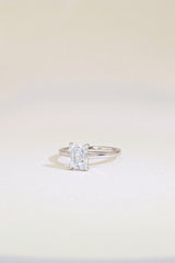 The Princess Solitaire Engagement Ring in White Gold