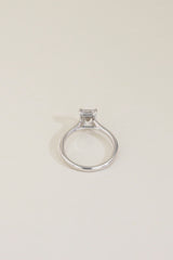 The Princess Solitaire Engagement Ring in White Gold