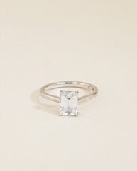 The Princess Solitaire Engagement Ring in White Gold