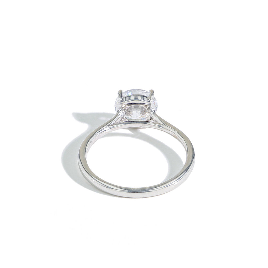 The Princess Solitaire Engagement Ring in White Gold