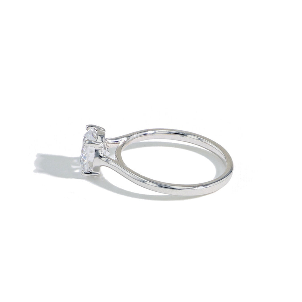 The Princess Solitaire Engagement Ring in White Gold