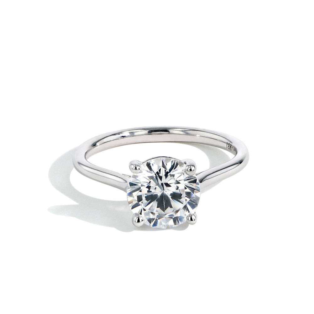 The Princess Solitaire Engagement Ring in White Gold