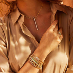 Hulchi Belluni 18k Gold Stretch Bracelet with 2.49ct Diamonds