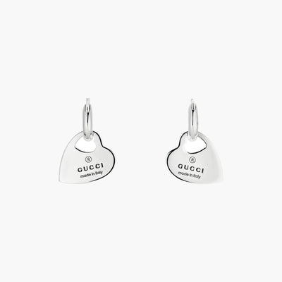 Gucci Trademark Dangle Heart Hoop Earrings - Gucci product