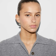 Gucci Trademark Dangle Heart Hoop Earrings