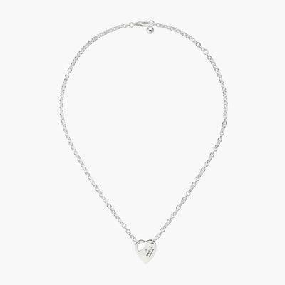 Gucci Trademark Sterling Silver Adjustable Heart Necklace - 15.7-17.7" - Gucci product