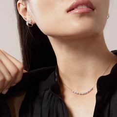 Hearts on Fire Aerial Dewdrop Pendant in 18k White Gold, on model