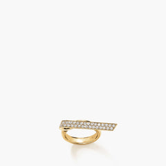Hearts on Fire INSIDE/OUT Elongated Diamond Flip Ring in 18k Yellow Gold