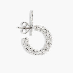 9 Carat Oval Diamond In-and-Out Hoop Earrings