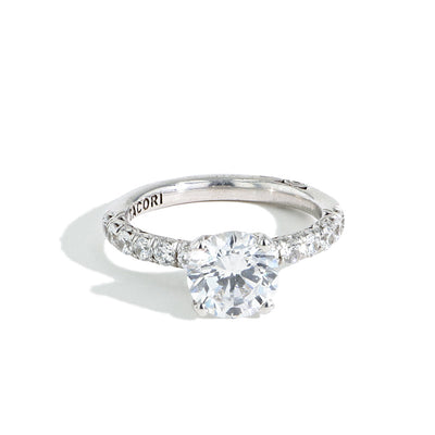 Tacori Petite Crescent Round Pave Diamond Engagement Ring Setting - Tacori product