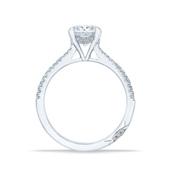 Tacori Oval Halfway French Pave Hidden Halo Engagement Ring Setting