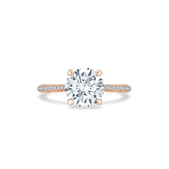 Tacori Founders Collection Round Halfway Pave Hidden Halo Engagement Ring