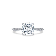 Tacori Founders Collection Round Halfway Pave Hidden Halo Engagement Ring