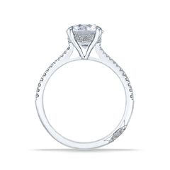 Tacori Founders Collection Round Halfway Pave Hidden Halo Engagement Ring
