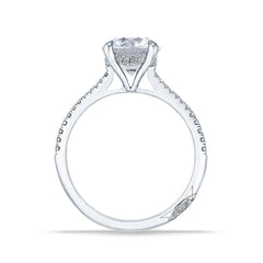 Tacori Founders Collection Round Halfway Pave Hidden Halo Engagement Ring