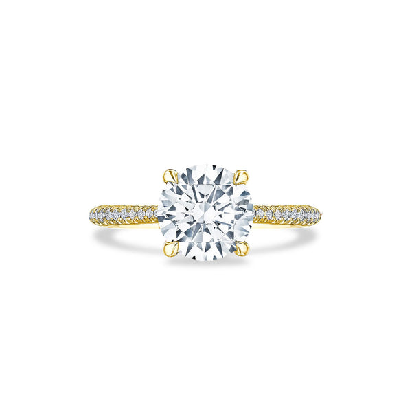 Tacori Founders Collection Round Halfway Pave Hidden Halo Engagement Ring