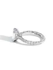 Tacori Royal T Emerald Cut Pave Hidden Halo Engagement Ring Setting