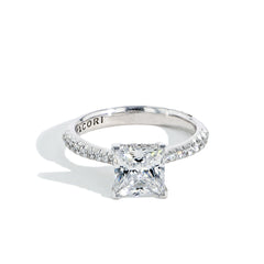 Tacori Royal T Princess Cut Hidden Halo Pave Engagement Ring Setting